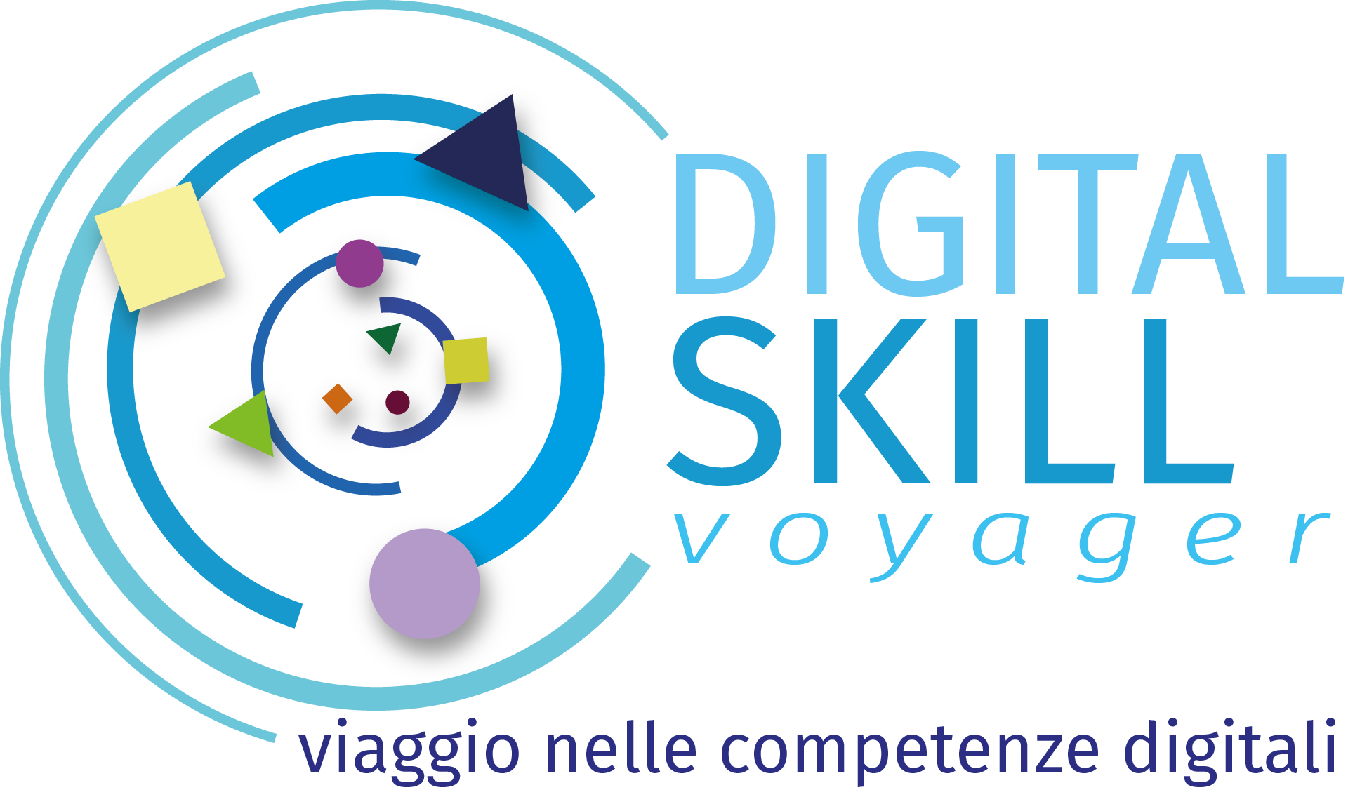 Immagine logo Digital Skill Voyager (linee circolari con forme geometriche)