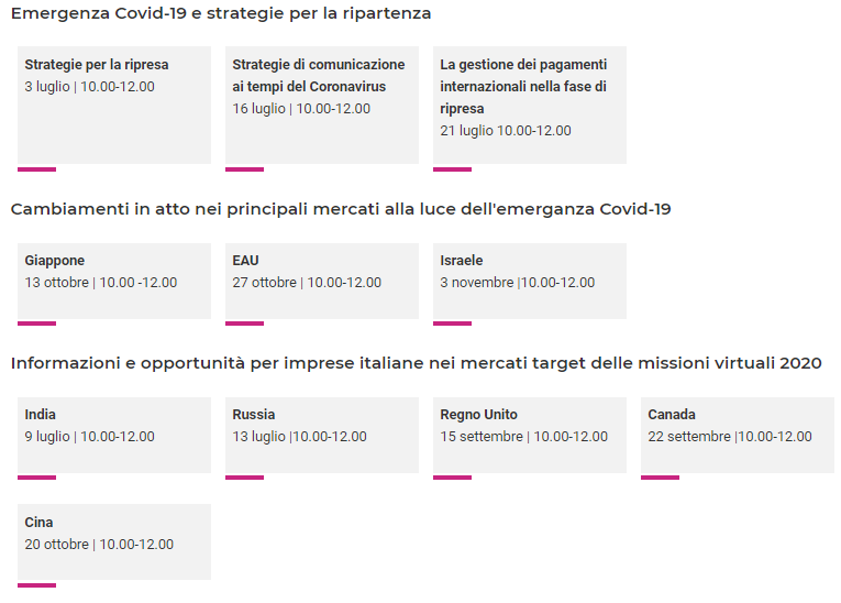 date appuntamenti webinar